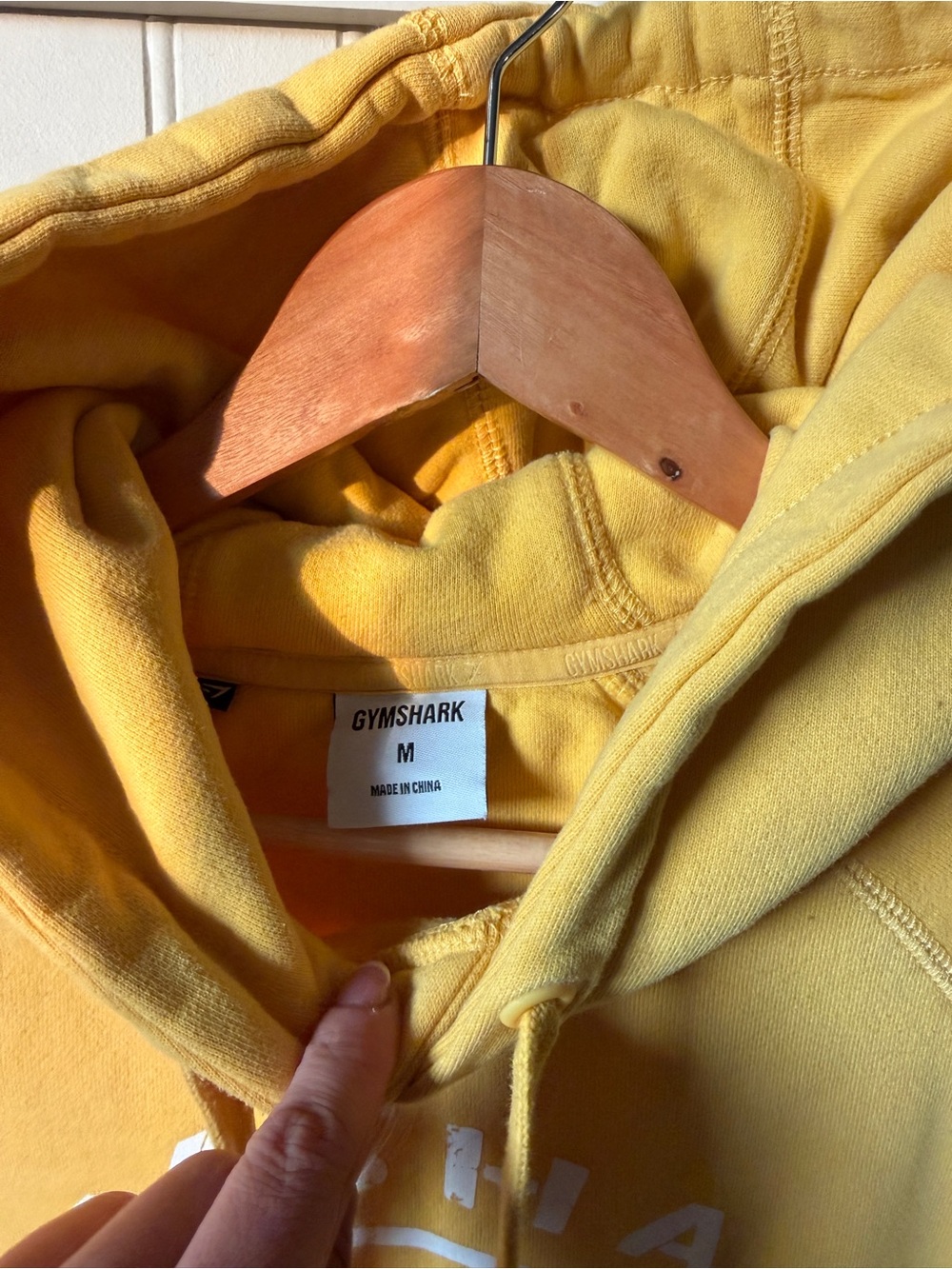 Yellow Gymshark hoodie - Picture 2 of 3